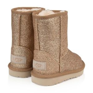 UGG Girls Classic Short II Glitter Boot